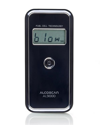 AlcoMate AccuCell AL9000 Breathalyzer back