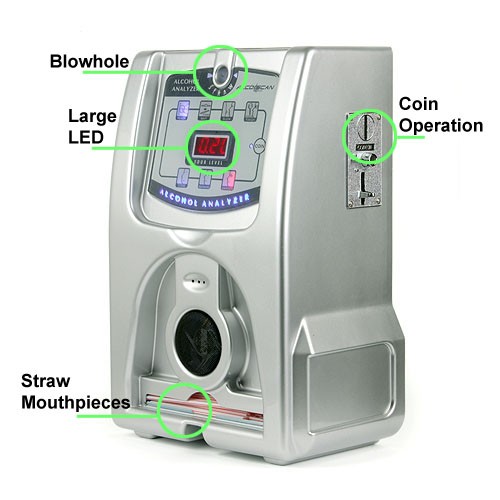 AlcoScan AL3500 Coin & Bill Operated Breathalyzer